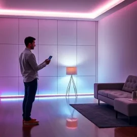 Интерактивное декоративное освещение с интеграцией искусственного интеллекта и управления жестами