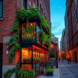 Вертикальные оранжереи на фасадах домов для городского садоводства Вертикальные оранжереи на фасадах домов для городского садоводства