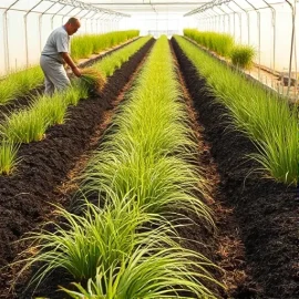 Глубокое мульчирование редкими травасполучными видами для богатого почвенного витаминизирования Глубокое мульчирование редкими травасполучными видами для богатого почвенного витаминизирования